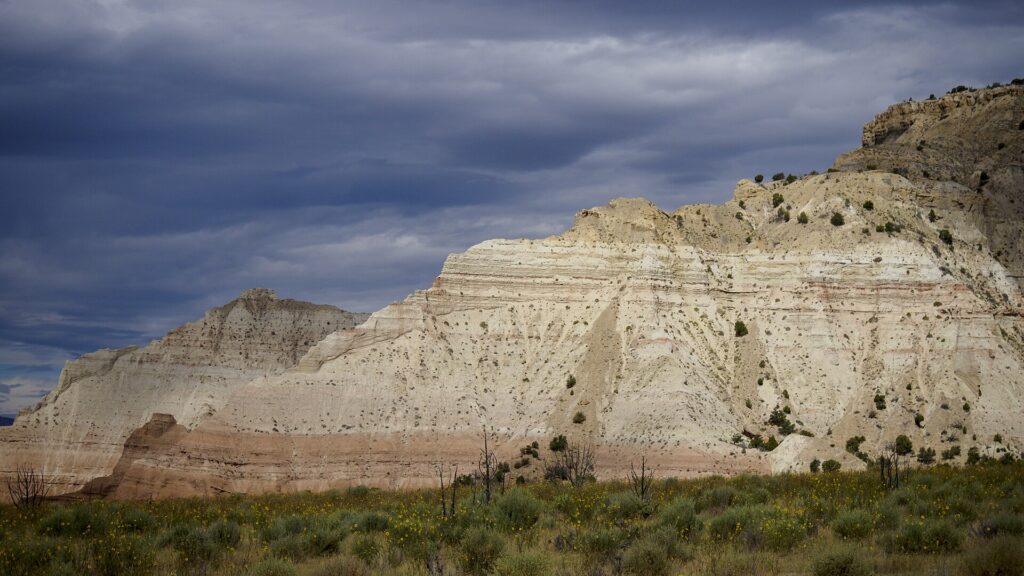 Colorful sandstone cliffs and rock spires in Kodachrome Basin State Park, Utah