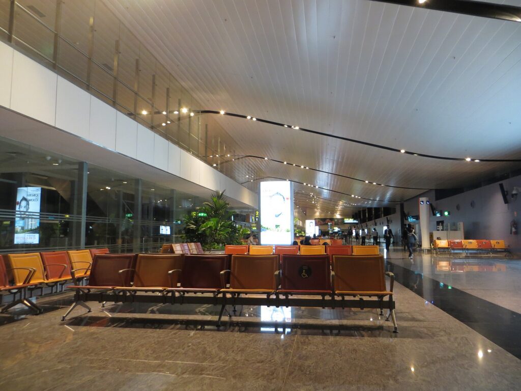 The international departures area of Kempegowda International Airport in Bengaluru