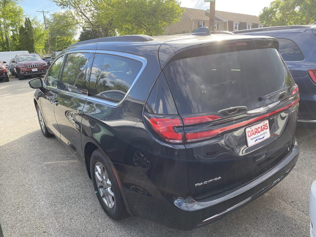 A Chrysler Pacifica minivan, a common family rental in North America
