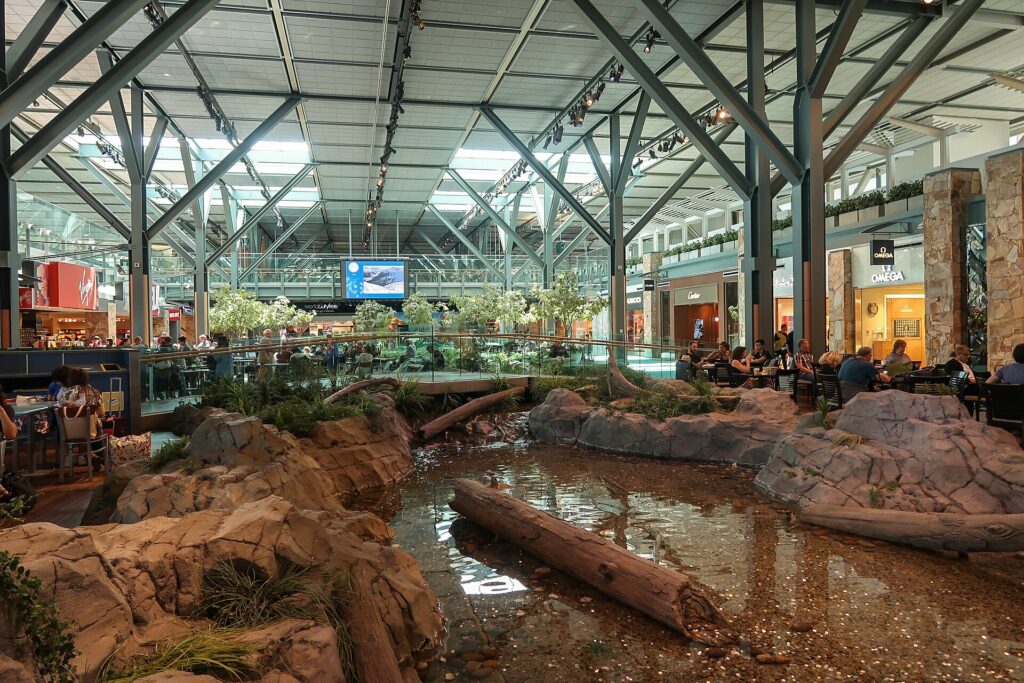 The international terminal at Vancouver International Airport