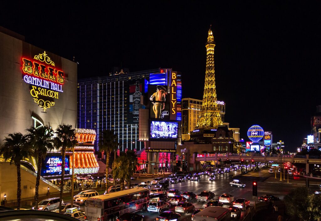 Hotels lining the Las Vegas Strip