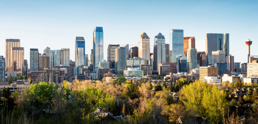 The downtown Calgary skyline