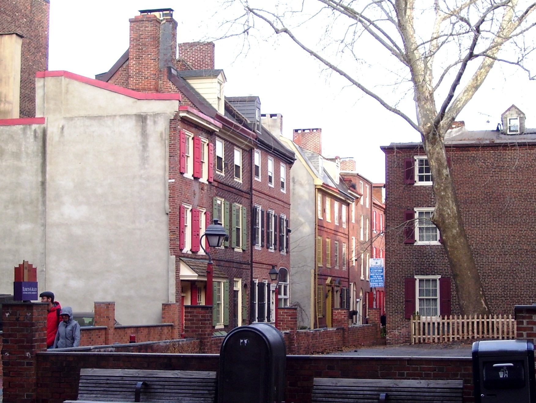 Elfreth's Alley in Old City, Philadelphia