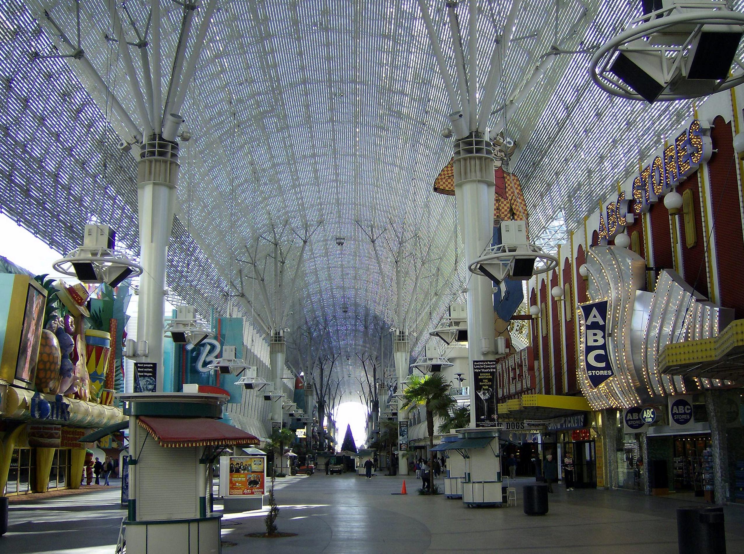 The Fremont Street Experience light canopy in downtown Las Vegas