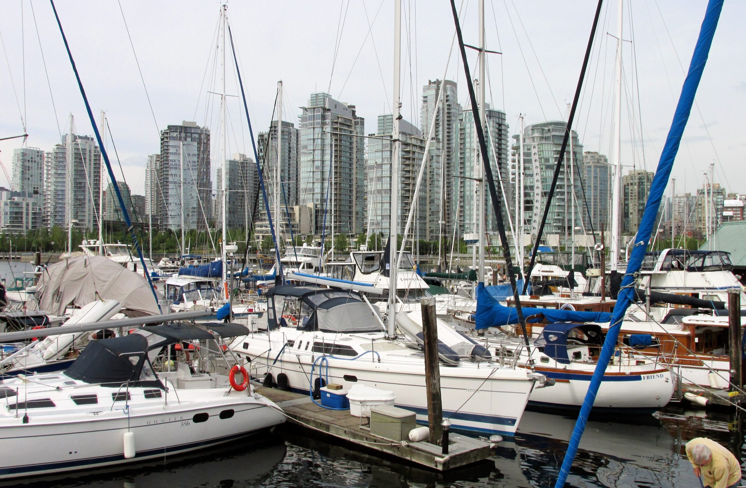 Yaletown waterfront and marina in Vancouver