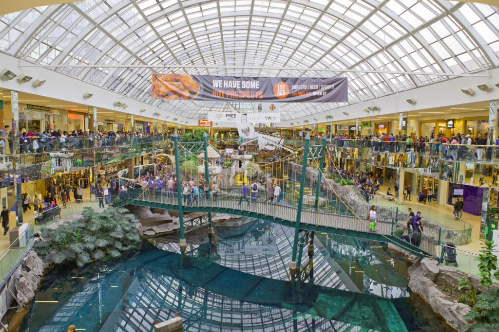 The interior atrium at West Edmonton Mall