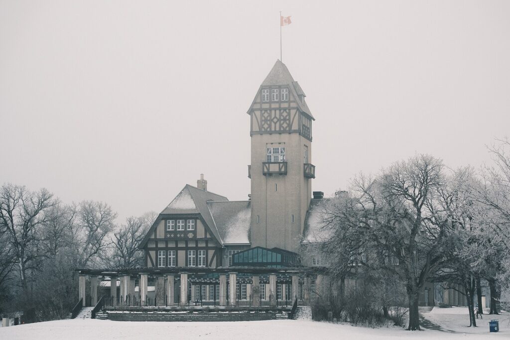 The Assiniboine Park Pavilion in Winnipeg in December