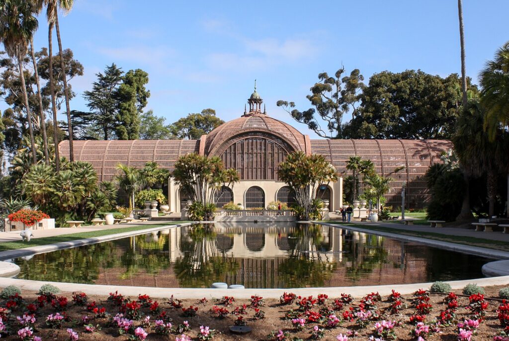 The Botanical Building and lily pond in Balboa Park, San Diego