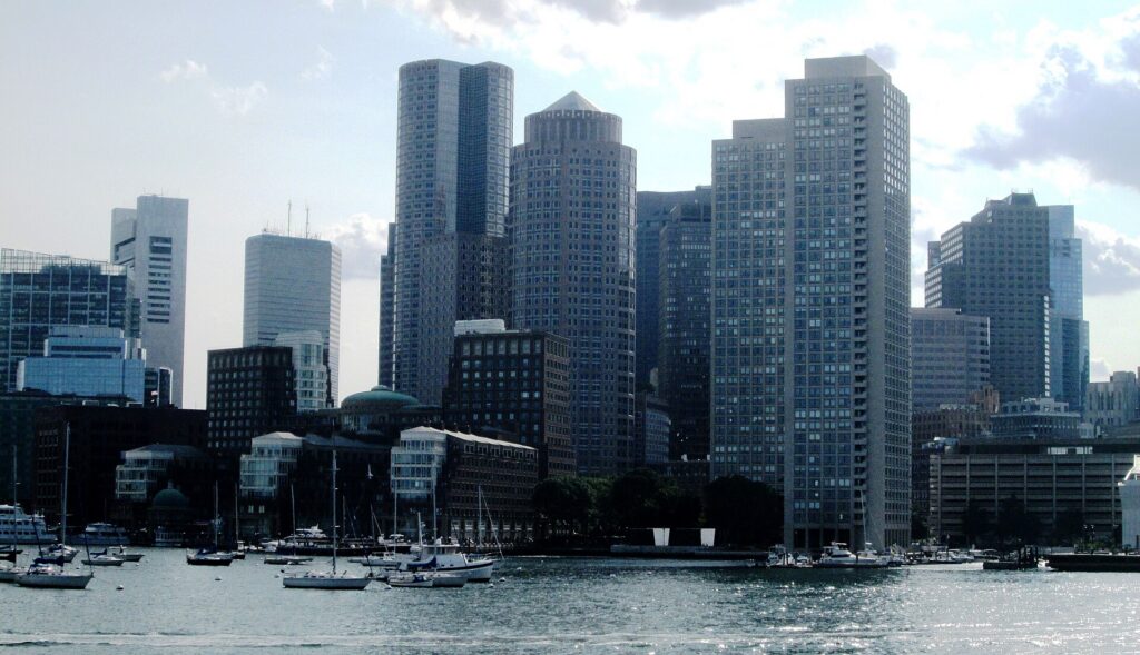 Boston Harbor and the downtown waterfront