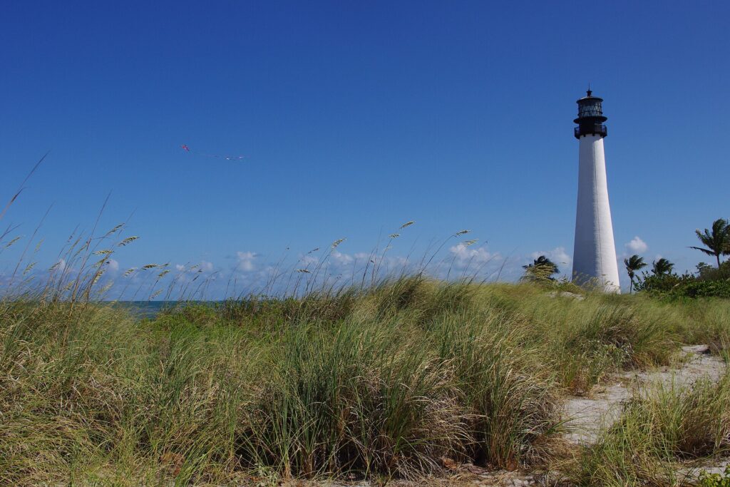 The Cape Florida Lighthouse on Key Biscayne