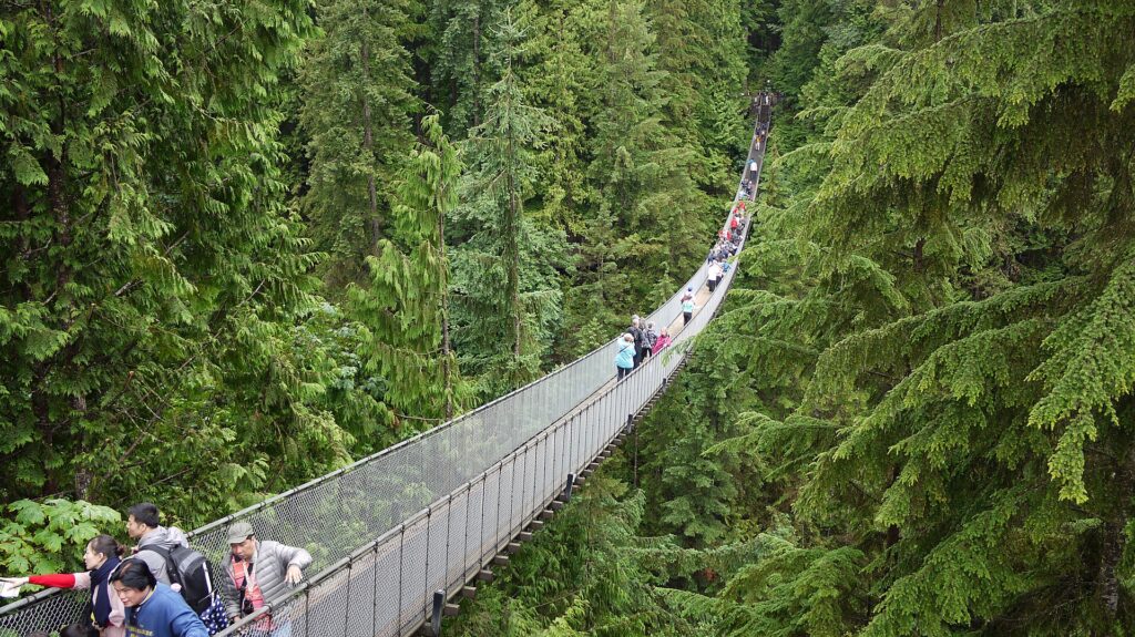 The Capilano Suspension Bridge in North Vancouver