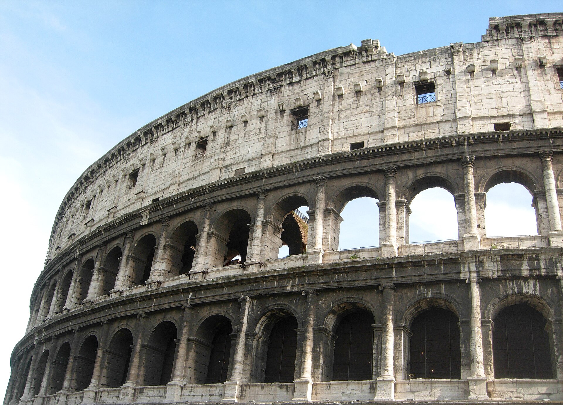 The Colosseum in Rome seen from the outside