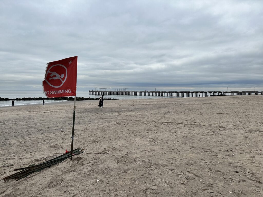 The beach at Coney Island in Brooklyn