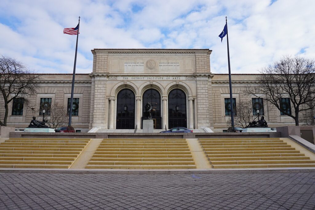 The Woodward Avenue entrance of the Detroit Institute of Arts