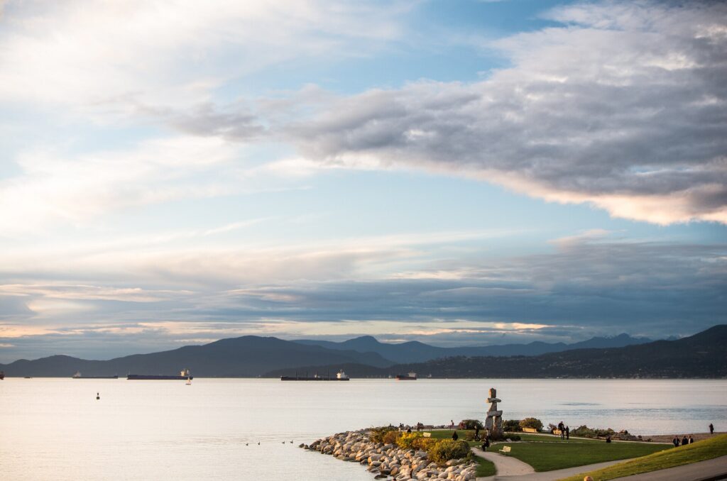 English Bay Beach in Vancouver on a summer day