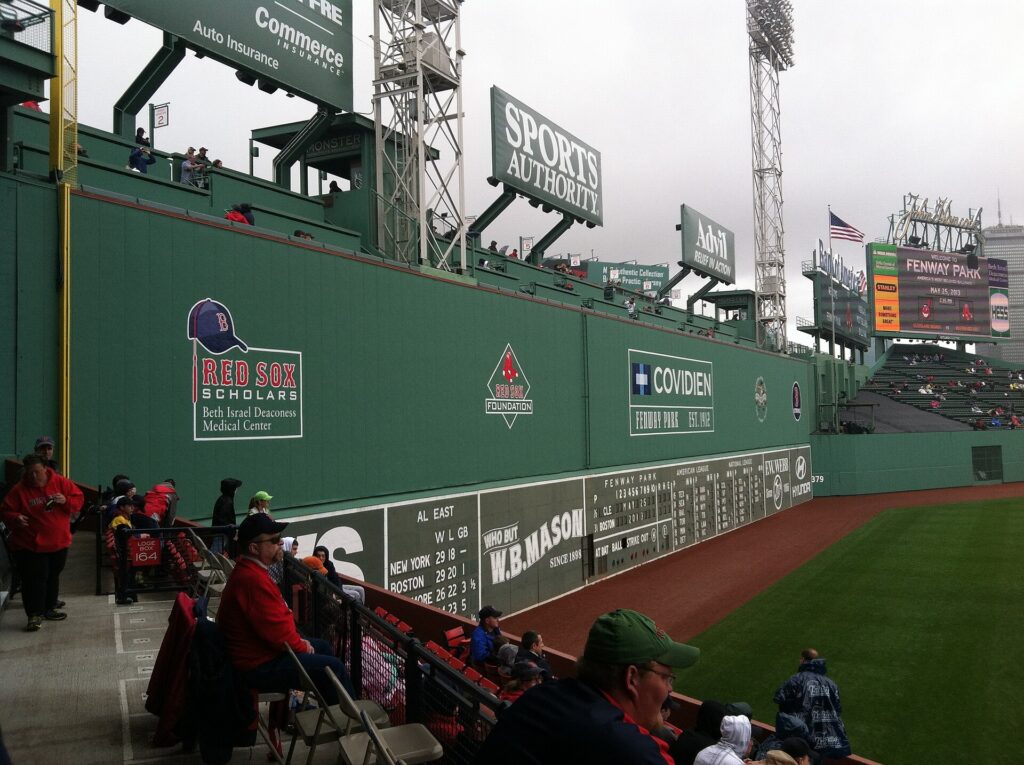 Fenway Park, home of the Boston Red Sox, with the Green Monster in left field