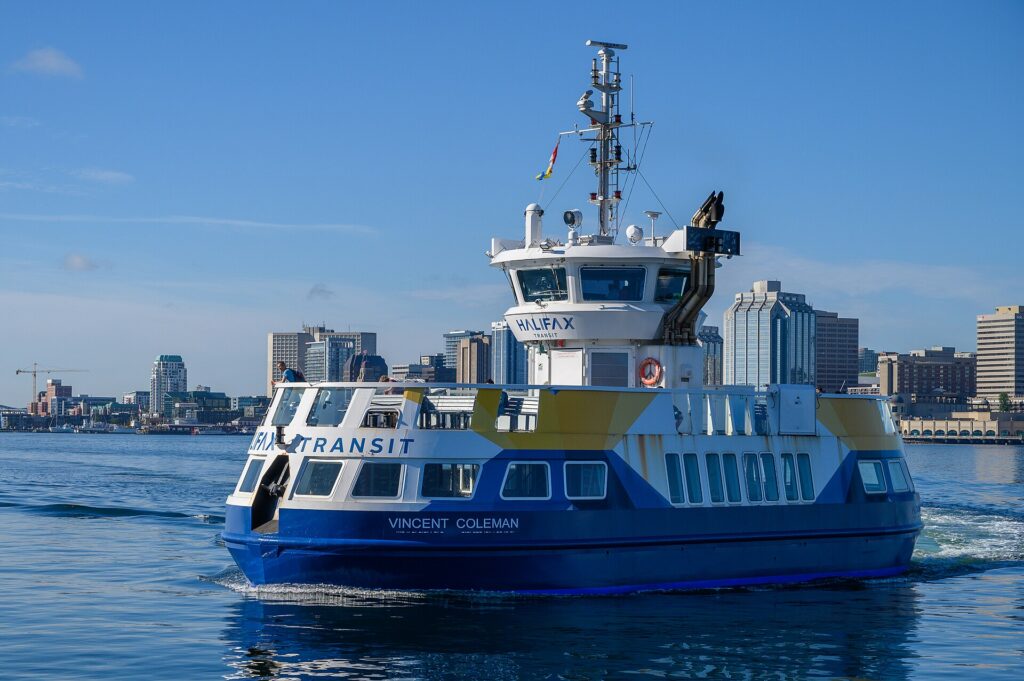 A Halifax Transit ferry crossing the harbour