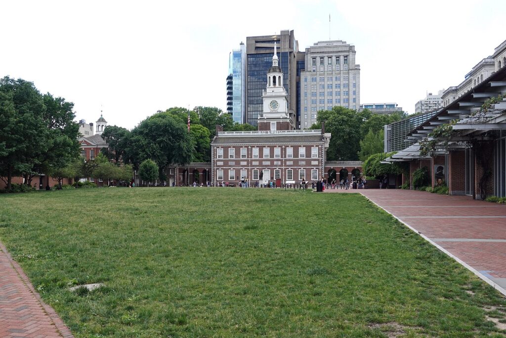 Independence Hall, the red-brick State House in Philadelphia