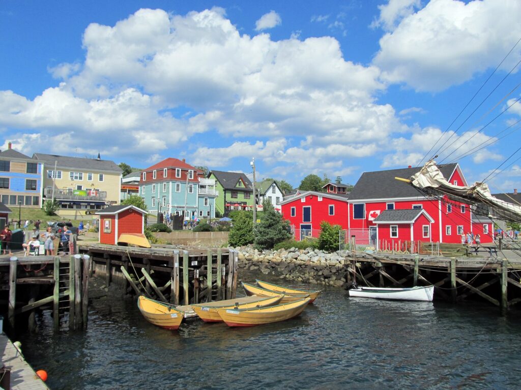 The painted waterfront of Lunenburg, Nova Scotia