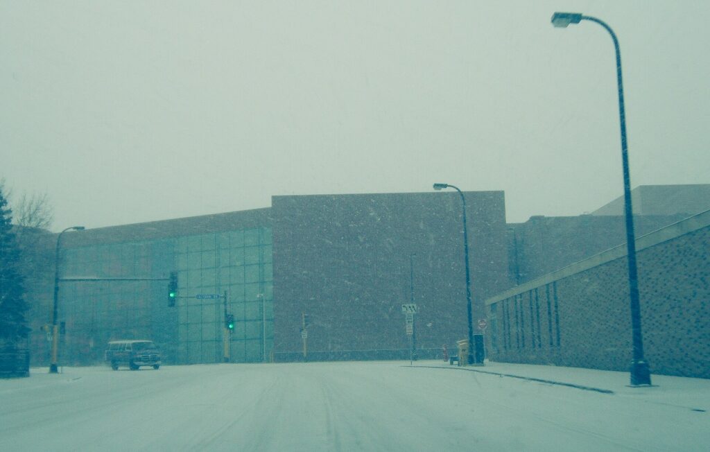 A snowstorm in Minneapolis