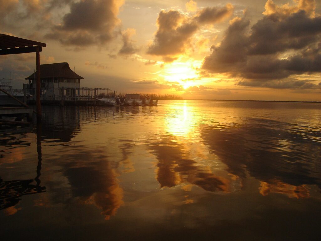 The Nichupté lagoon and the Cancun Hotel Zone