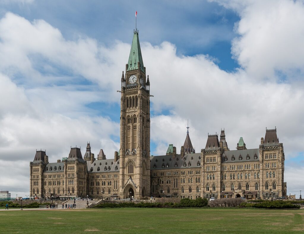 Centre Block and the Peace Tower on Parliament Hill, Ottawa