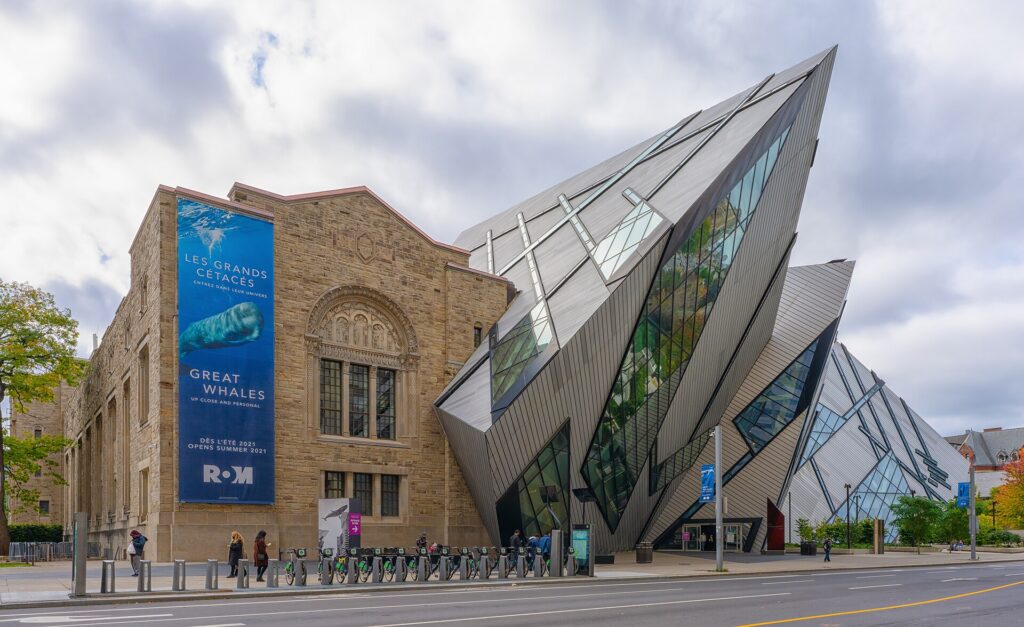 The Royal Ontario Museum on Bloor Street, Toronto, with its glass crystal addition