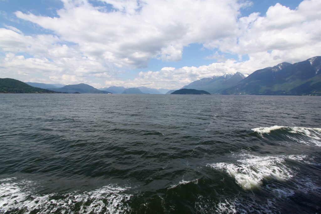 The Sea to Sky Highway along Howe Sound between Vancouver and Whistler