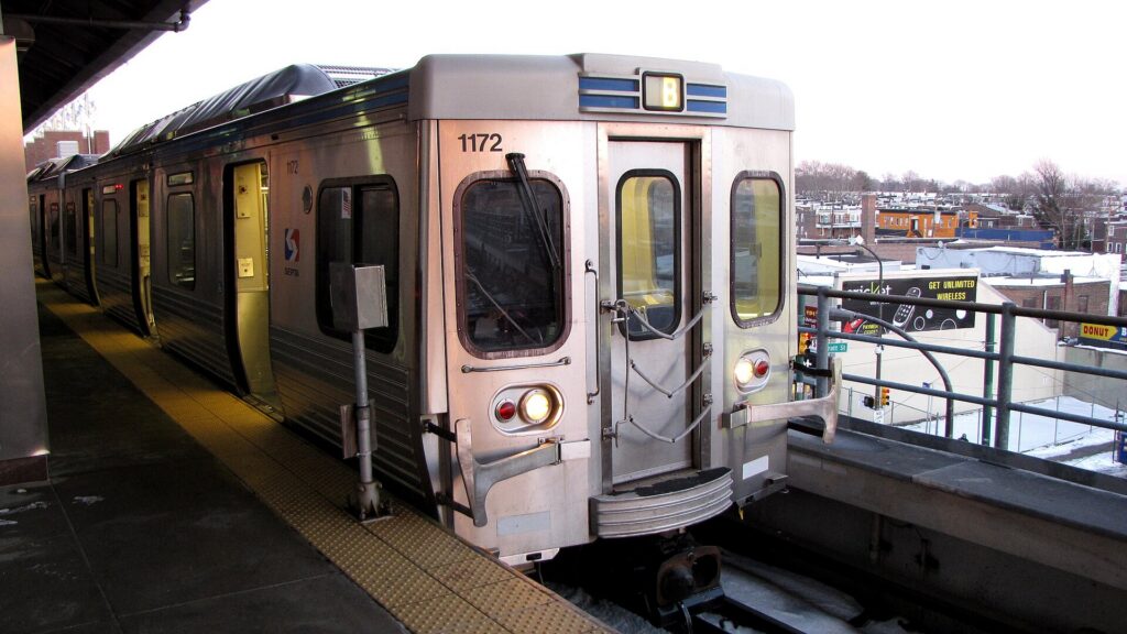 A SEPTA Market-Frankford Line train in Philadelphia