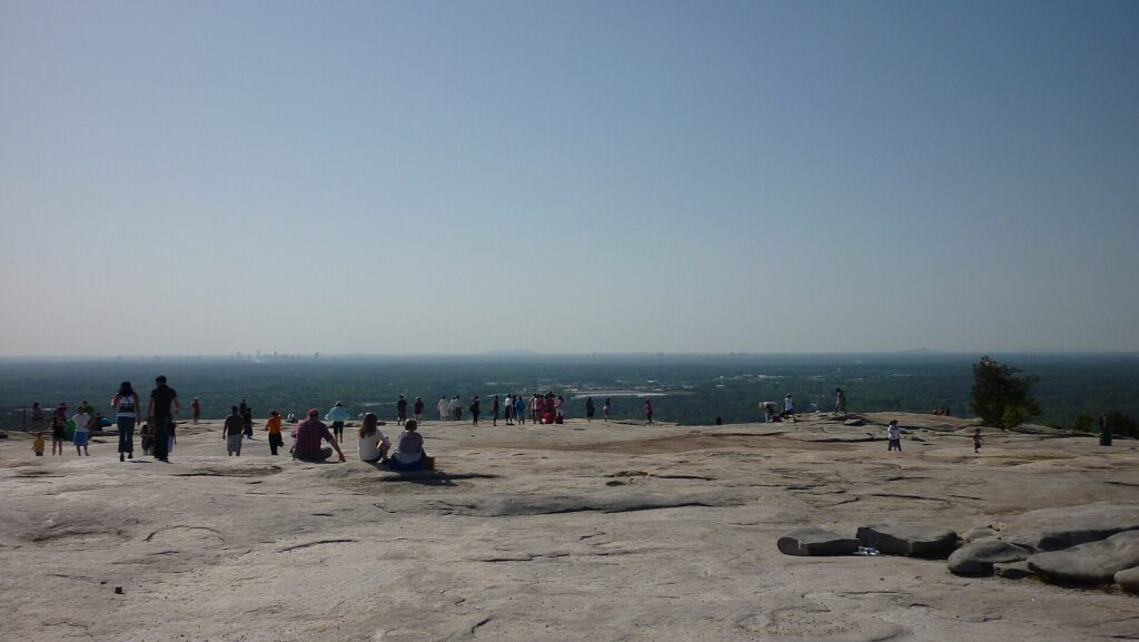 The view from the granite summit of Stone Mountain east of Atlanta